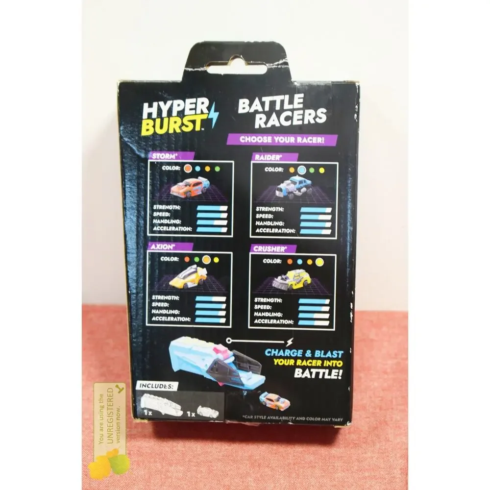 Hyper Burst Battle Racers Orange Storm Car and Launcher